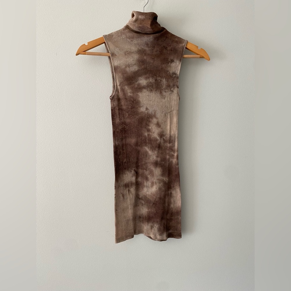 Enza Costa size S sheer sleeveless turtleneck